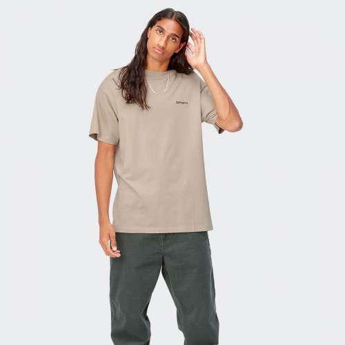 TSHIRT CARHARTT WIP SCRIPT EMBROIDERY WALL/BLACK