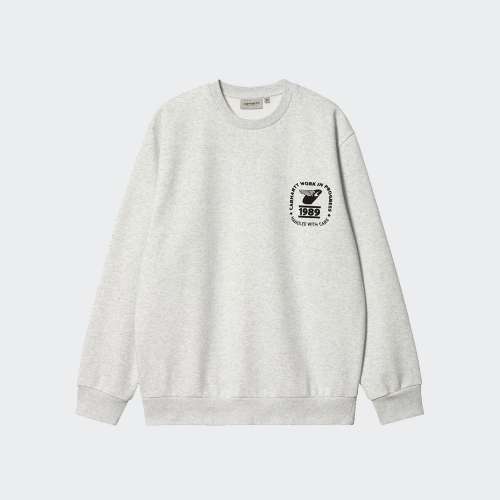 SWEATSHIRT CARHARTT WIP STAMP STATE ASH HEATHER/BLACK