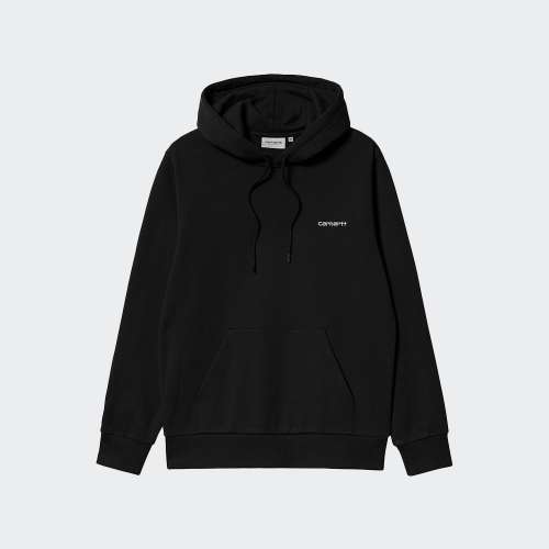 HOODIE CARHARTT WIP SCRIPT EMBROIDERY BLACK/WHITE