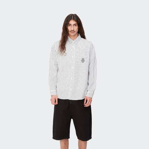 CAMISA CARHARTT LINUS BLACK/WHITE