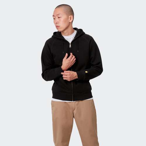 CASACO CARHARTT WIP  CHASE BLACK/GOLD