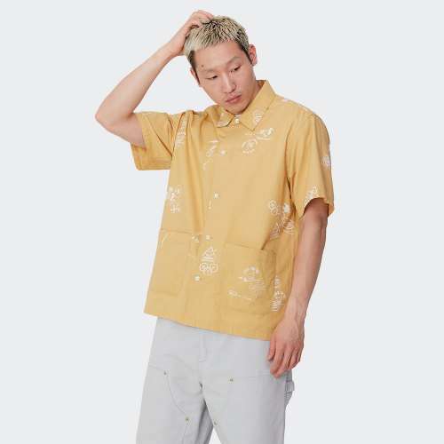 CAMISA CARHARTT WIP STAMP BOURBON