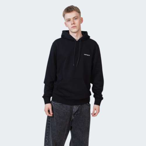 HOODIE CARHARTT WIP SCRIPT BLACK/WHITE
