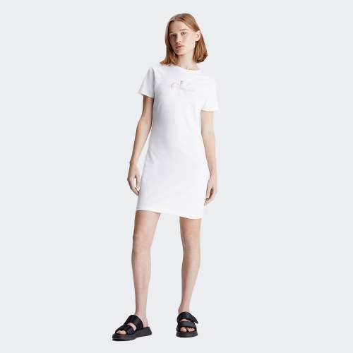 VESTIDO CALVIN KLEIN DIFFUSED BRIGHT WHITE