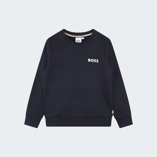 SWEATSHIRT BOSS J25Q12 Y NAVY BLUE