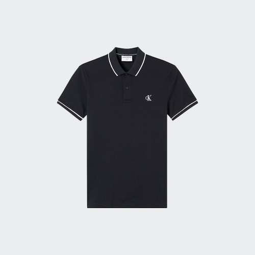 POLO CALVIN KLEIN TIPPING SLIM CK BLACK