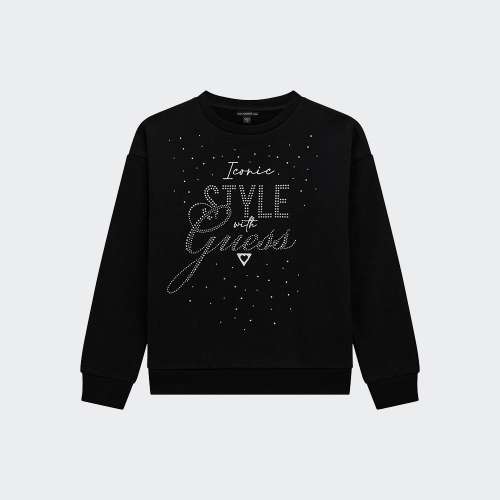 SWEATSHIRT GUESS ACTIVE TOP JBLK