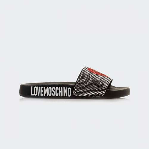 CHINELOS LOVEMOSCHINO GROSGRAIN BLACK
