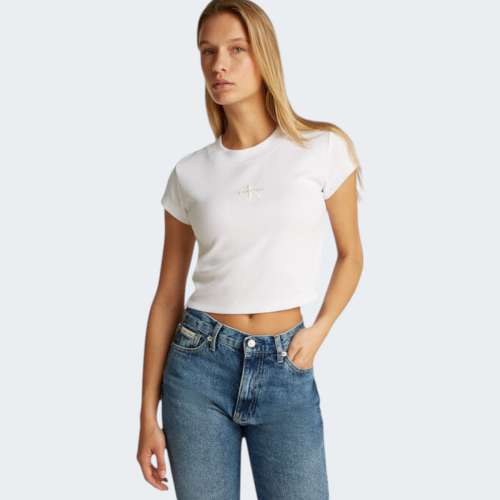 TSHIRT CALVIN KLEIN MONOGRAM BRILLIANT WHITE