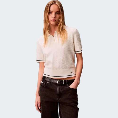 CAMISOLA CALVIN KLEIN WOVEN LABEL CROPP