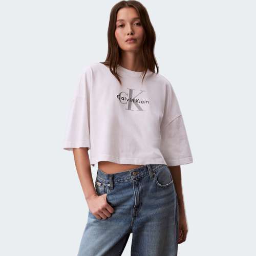 TSHIRT CALVIN KLEIN BOXY CROP MONOLOG