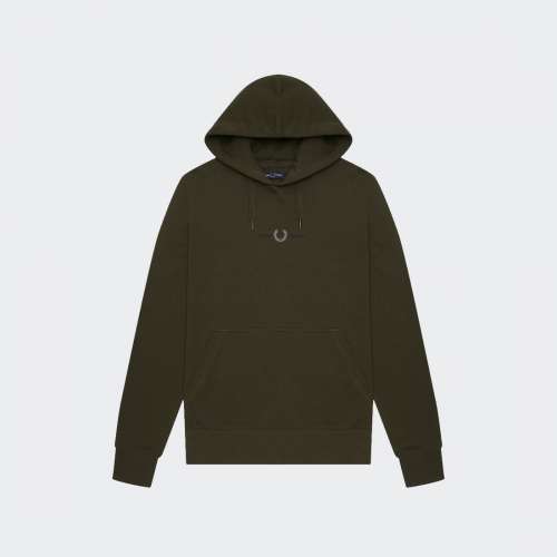 HOODIE FRED PERRY M1645-408 HUNTING GREEN