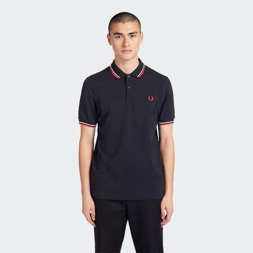 POLO FRED PERRY NAVY/WHITE/RED