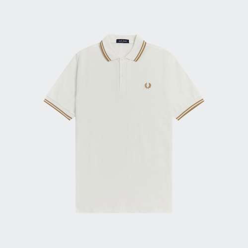 POLO FRED PERRY M3600 SNOW WHITE/DESERT