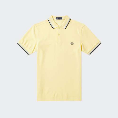 POLO FRED PERRY YELLOW/BLUE/BLACK