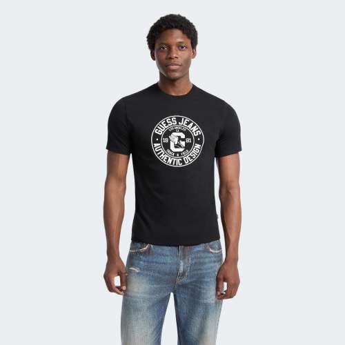 TSHIRT GUESS REGULAR FIT JBLK