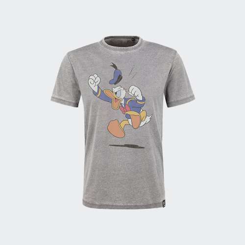 TSHIRT RECOVERED DISNEY ANGRY DONALD DUCK HOMEM GREY