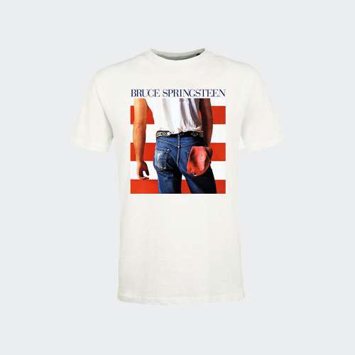 TSHIRT RECOVERED BRUCE SPRINSTEEN PIXEL HOMEM ECRU