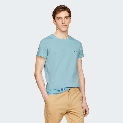 TSHIRT TOMMY HILFIGER STRETCH SLIM FIT SLEEPY BLUE