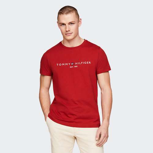 TSHIRT TOMMY HILFIGER LOGO DARK MAGMA