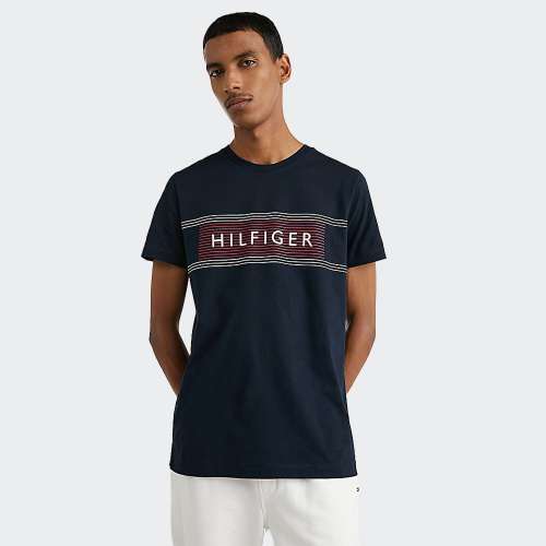 TSHIRT TOMMY HILFIGER LOGO SLIM FIT DESERT SKY