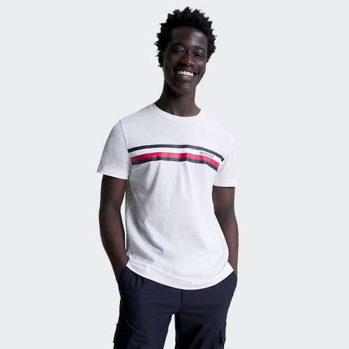 TSHIRT TOMMY HILFIGER MONOTYPE SLIM FIT WHITE