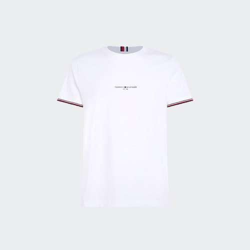 TSHIRT TOMMY HILFIGER LOGO TIPPED WHITE