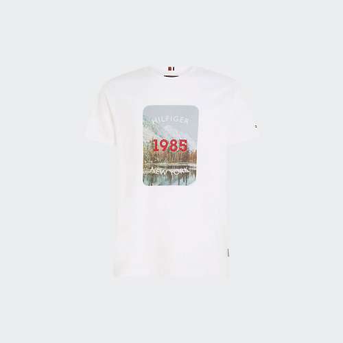 TSHIRT TOMMY HILFIGER LANDSCAPE GRAPHIC WHITE