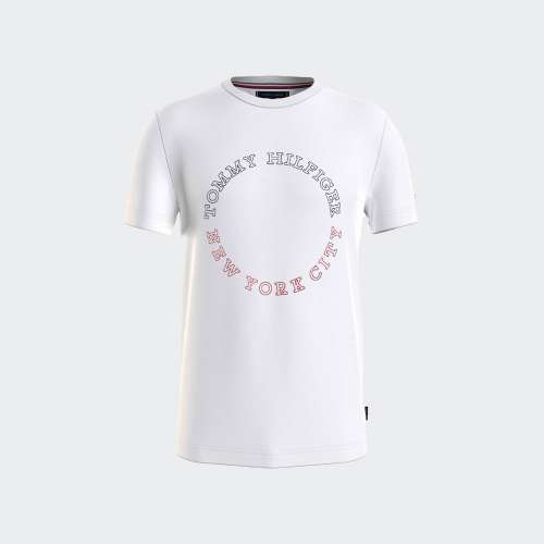 TSHIRT TOMMY HILFIGER MONOTYPE ROUNDLE WHITE