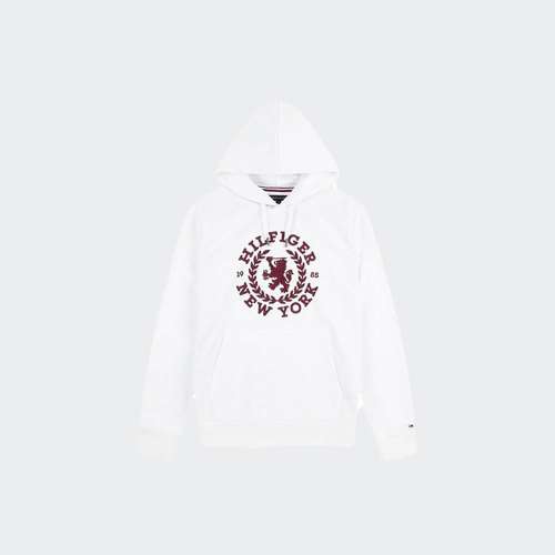 HOODIE TOMMY HILFIGER BIG ICON CREST WHITE