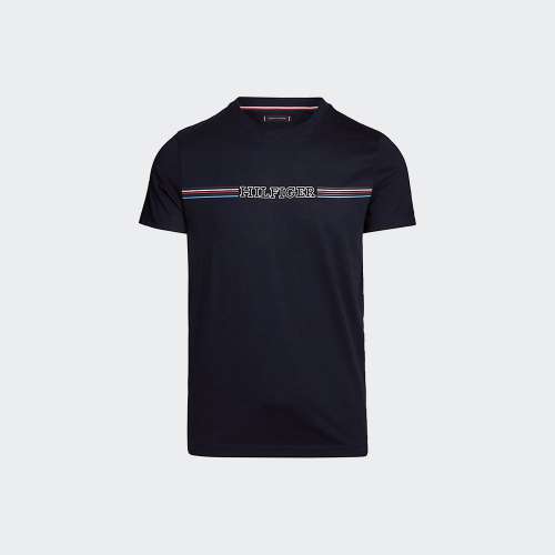 TSHIRT TOMMY HILFIGER STRIPE CHEST DESERT SKY