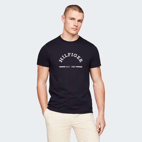 TSHIRT TOMMY HILFIGER LOGO TIPPED DESERT SKY