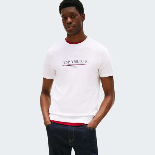 TSHIRT TOMMY HILFIGER BRAND LOVE WHITE