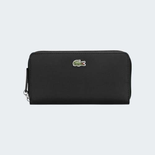 CARTEIRA LACOSTE ZIP NOIR