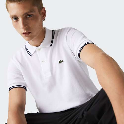 POLO LACOSTE PH238400 BLANC/MARINE