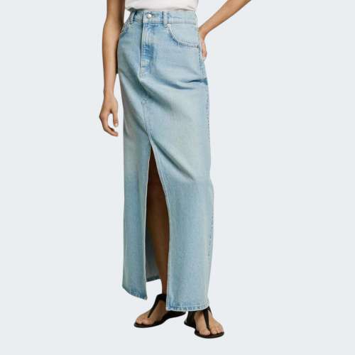 SAIA PEPE JEANS MAXI HW STUD DENIM/RE