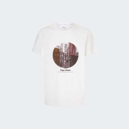 T-SHIRT PEPE JEANS KERVIN OFF WHITE
