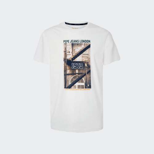 TSHIRT PEPE JEANS WILBUR OFF WHITE