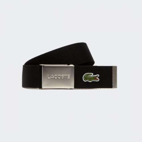 CINTO LACOSTE WEBBING NOIR