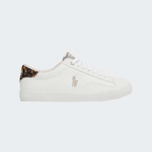 RALPH LAUREN THERON V WHITE SMOOTH/GOLD/LEOPARD