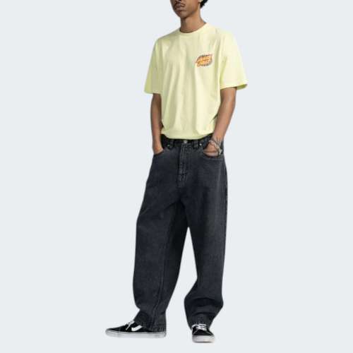 CALÇAS SANTA CRUZ PANT BIG WASHED BLACK