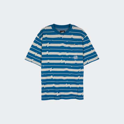 TSHIRT SANTA CRUZ CUSTOM FRACTURE NAVY/TAN