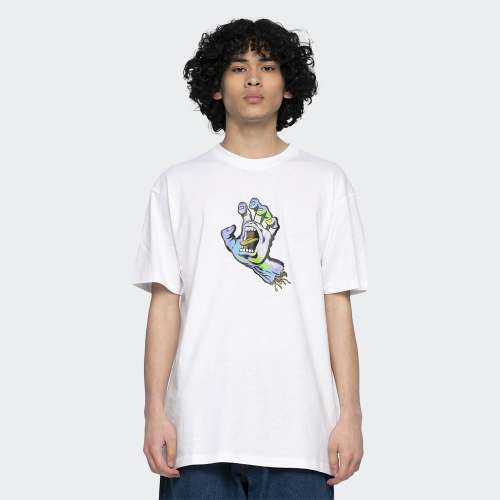 TSHIRT SANTA CRUZ HOLO SCREAMING HAND WHITE