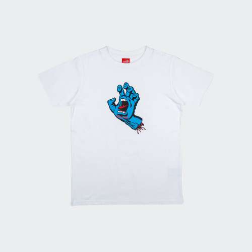 TSHIRT SANTA CRUZ YOUTH SCREAMING HAND WHITE