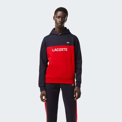 HOODIE LACOSTE SH8366 ABYSM/RED