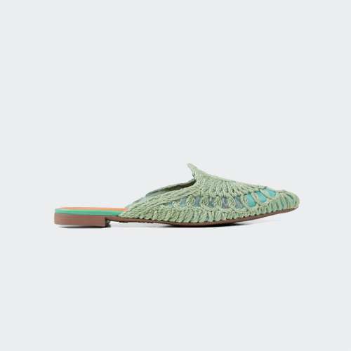MULES CUBANAS SHIVA300 GREEN