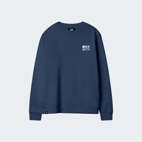 SWEATSHIRT BLUE BANANA SQUARE