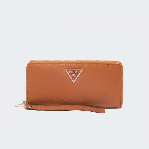 CARTEIRA GUESS LAUREL LARGE LIGHT COGNAC