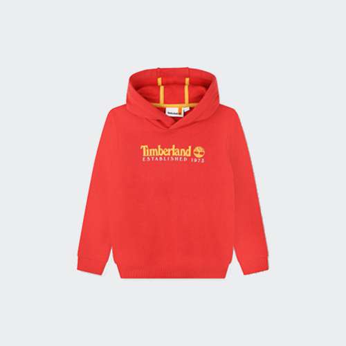 HOODIE TIMBERLAND ESTABLISHED 1973 Y RED