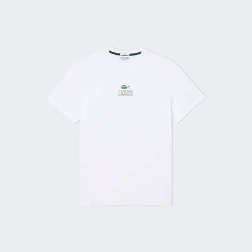 TSHIRT LACOSTE JERSEY BRANDED WHITE